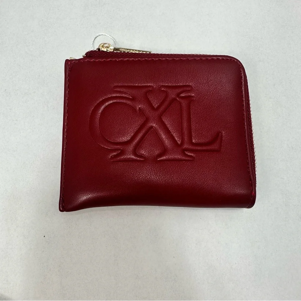 CXL by‎ Christian Lacroix Red Python Smooth Zip Around Wallet New